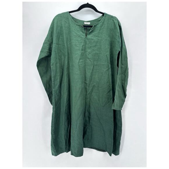Folk of the Wood Medieval Tunic Long Sleeve Top Size L-XL Green Cosplay Renfaire - Picture 1 of 10